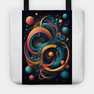 Kaleidoscopic Whimsy: Vibrant Shapes and Bubbles Tote