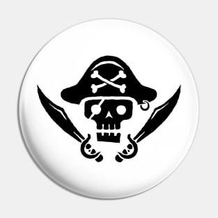 Just a Black Pirate Skull Pin