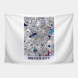 Mexico City - Mexico MilkTea City Map Tapestry