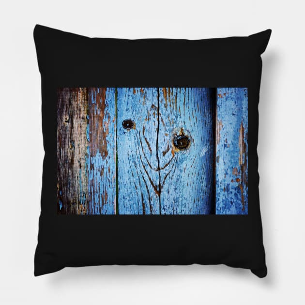 Happy Fencepost Pillow by LaurieMinor