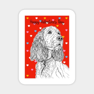 Spaniel Valentine's Day Greeting Magnet