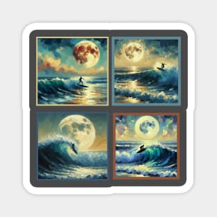 Surf The Moon Magnet