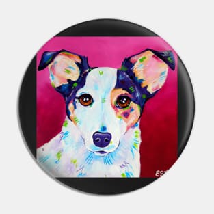 Fox terrier painting - Juno Pin