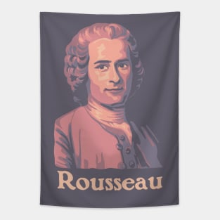Jean-Jacques Rousseau Portrait in Pink Tapestry