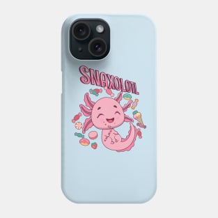 Snaxolotl pun design Phone Case