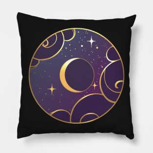 Golden Moons : Crescent Pillow