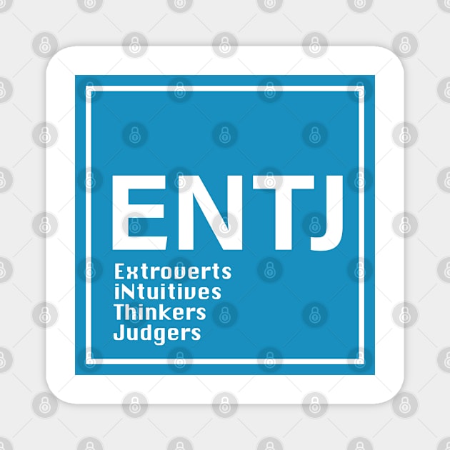 MBTI, ENTJ , 16 Personalities , blue Magnet by princessmi-com