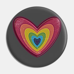 Colorful Heart Pin