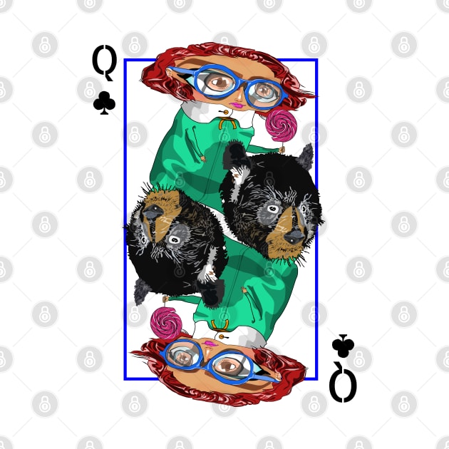 Queen of clubs by M[ ]