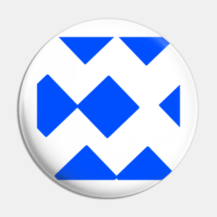 Blue Diamond Squares Pin