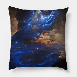 Blue Galaxy Scorching Art Style Pillow