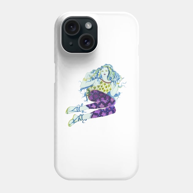 Blue hair Phone Case by argiropulo