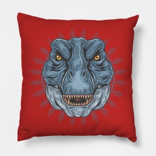 T Rex Head Mandala Pillow