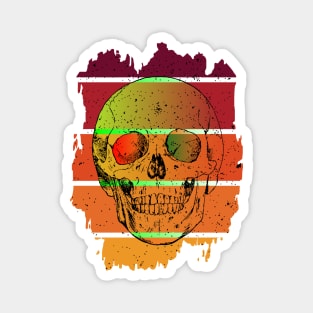 Retro Grunge Skulls Magnet