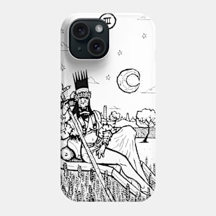 Black and White Tarot The Empress Phone Case