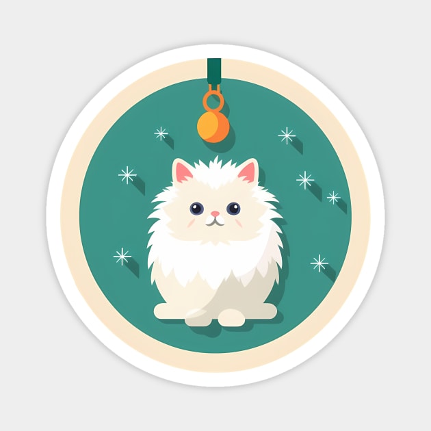 Persian Cat Xmas  Ornament, Love Cats Magnet by logiamerch