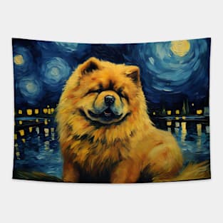 Chow Chow Starry Night Tapestry