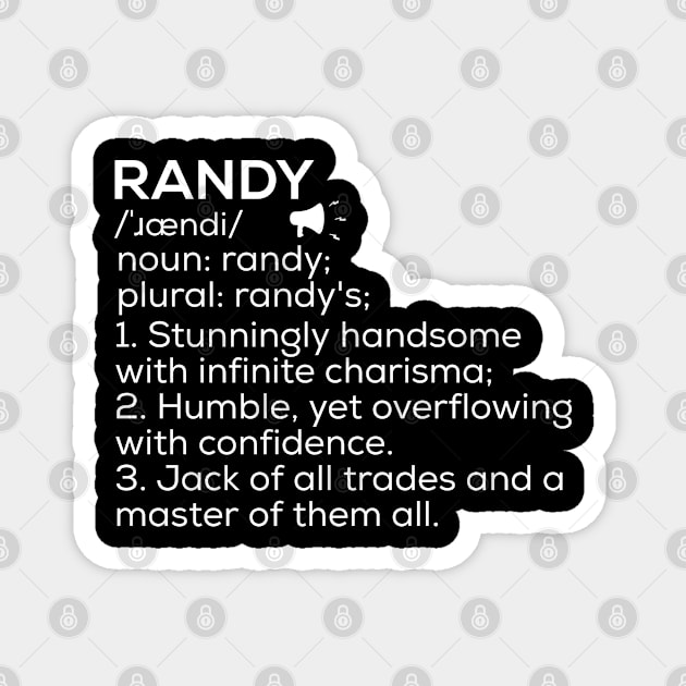 Randy Name Definition Randy Meaning Randy Name Meaning Magnet by TeeLogic