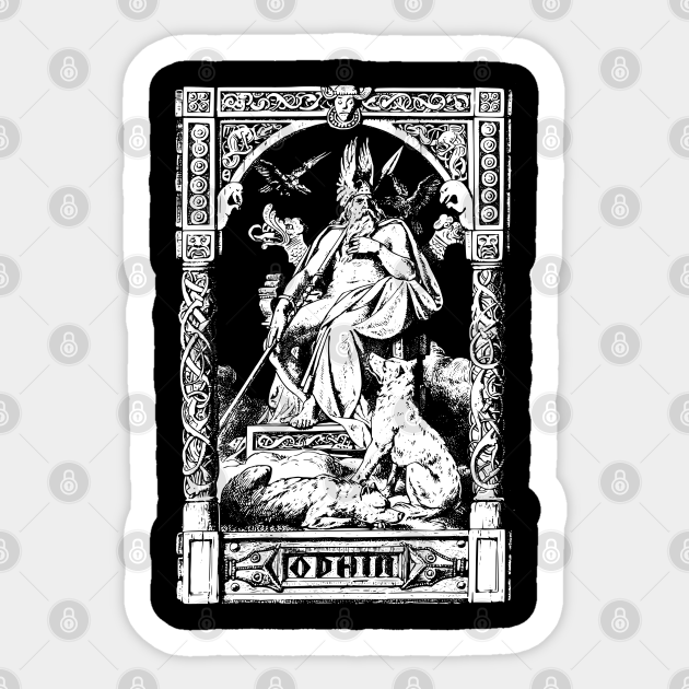 Vintage Norse Odin Engraving With Hugin And Munin Odin Adesivo Teepublic It Adesivo posters vintage, retrôs, filmes, bandas e pin up posters para decoração. teepublic