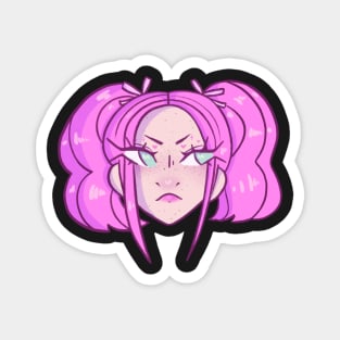 Pink Haired Girl Magnet