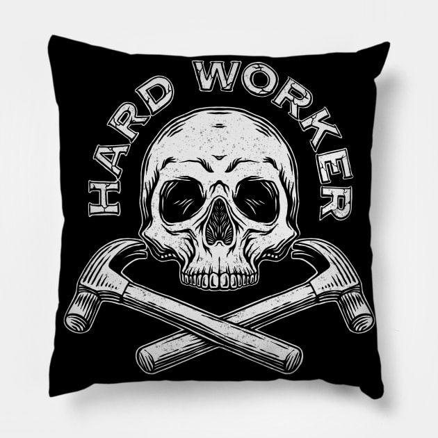Hard Worker Pillow by Arjanaproject