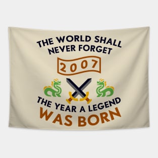 2007 The Year A Legend Was Born Dragons and Swords Design Tapestry