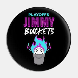 Playoffs Jimmy Buckets purple teal flame Pin