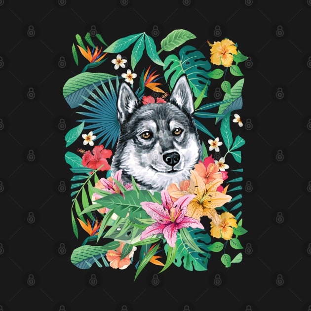 Tropical Siberian Husky 9 by LulululuPainting