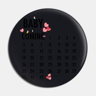 Baby is coming pregnancy announcement boy and girl Pin