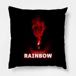 rainbow burn on Pillow