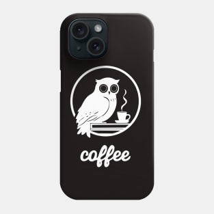 Owl Coffee And Books Phone Case