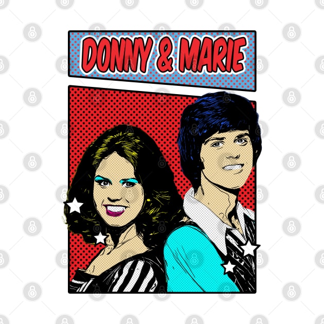 Donny and Marie Osmond 80s Pop Art Comic Style by Flasher