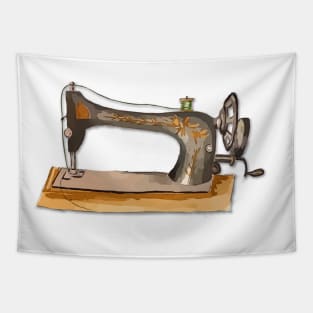 Old time sewing machine Tapestry