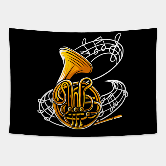 Music Notes Treble Clef French Horn Jazz Musician French Horn Jazz