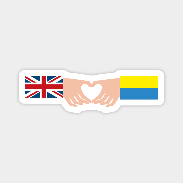 UK loves Ukraine Magnet by RussellTateDotCom