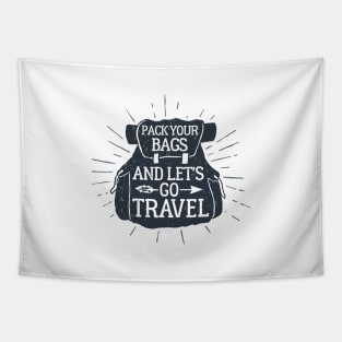 Pack Your Bags And Let's Go Travel Tapestry