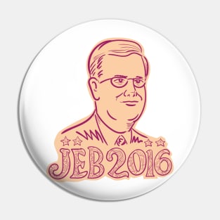 Jeb Bush 2016 President Cartoon Pin