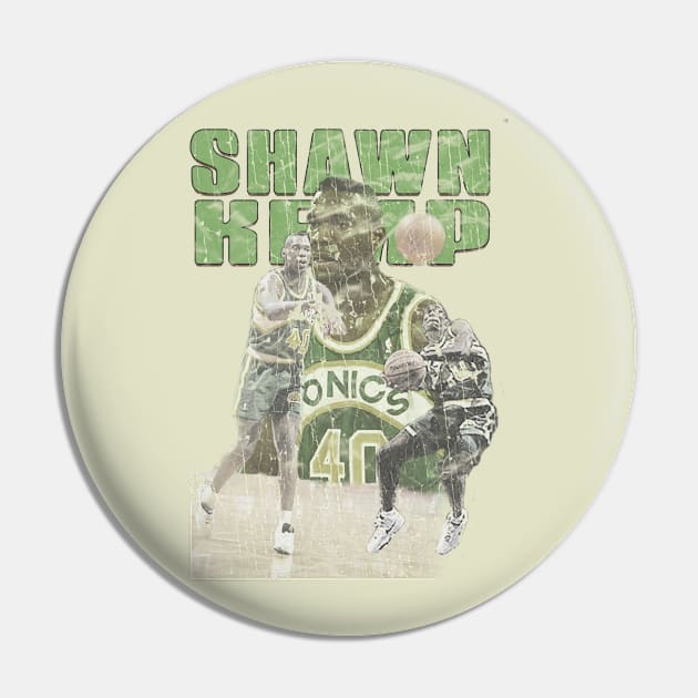 Shawn Kemp the reignman vintage cracked Pin by deniadrian