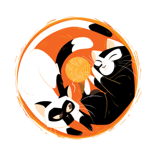 Yin Yang Cats T-Shirt