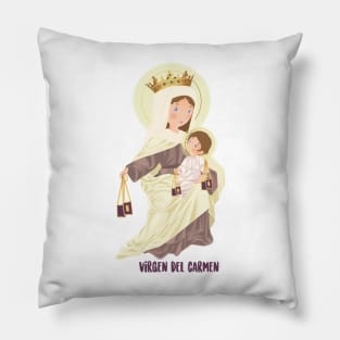 Virgen del carmen Pillow