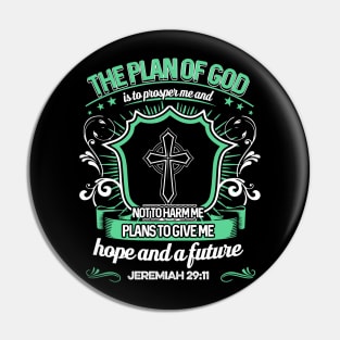 The Plan Of God Jeremiah 29:11 Christian Gift Pin