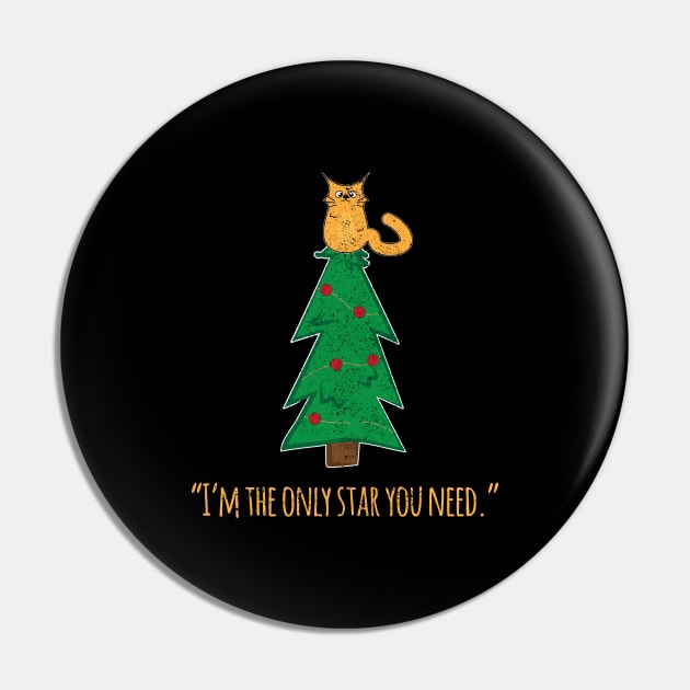 Cat Christmas Humor Pin by Commykaze