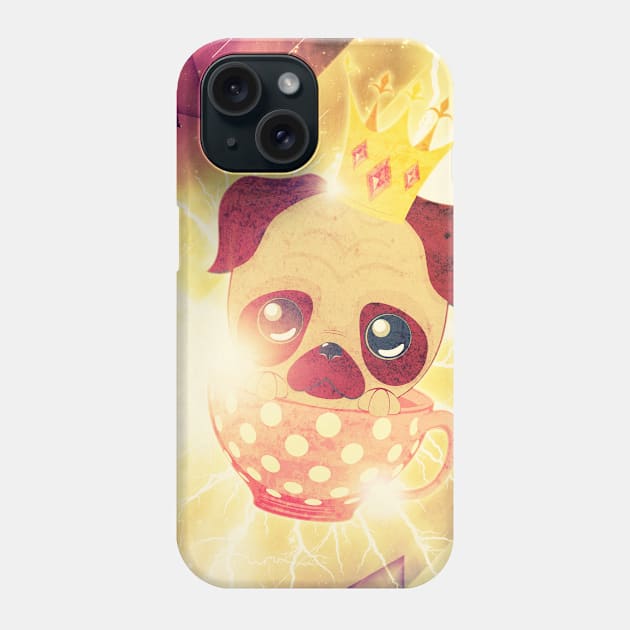 Flying pug in a cup Phone Case by AnnArtshock