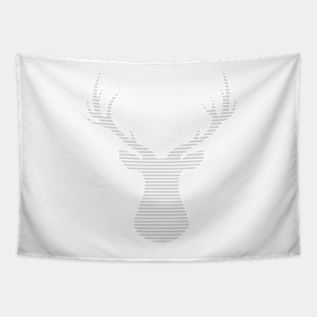 Deer - strips - gray and white. Tapestry by kerens