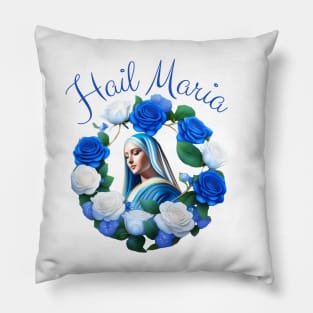 Marian blue bed of Roses Pillow