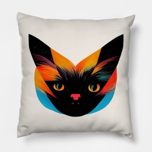 Abstract Cat Pillow