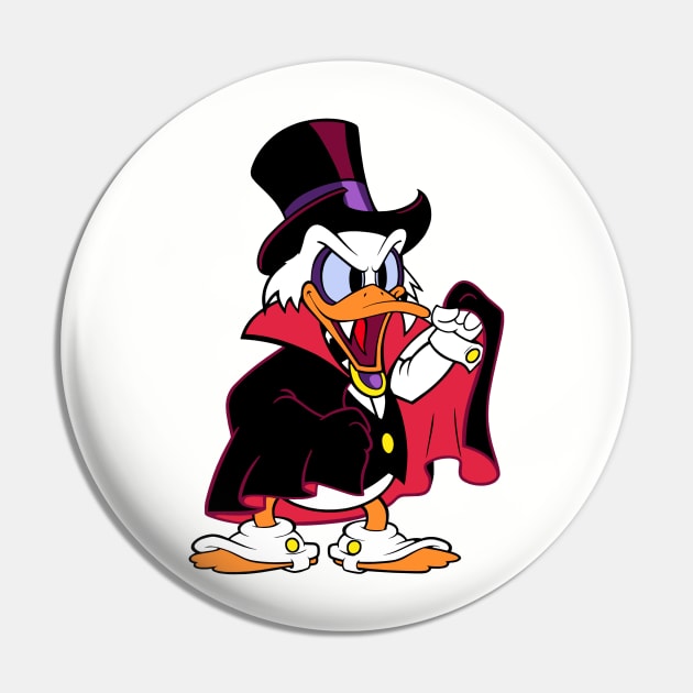 Count Dracula Duck Pin by BigOrangeShirtShop