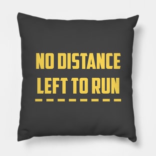 No Distance Left To Run, mustard Pillow