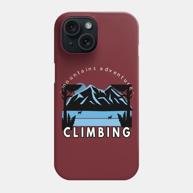 Mountain adventure climbing Phone Case by Mako Design 