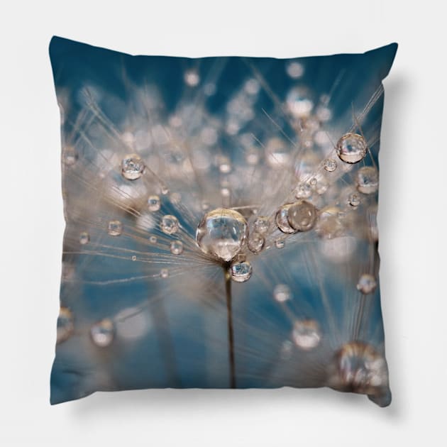 Spring Sparkles in Blue Pillow by SharonJ